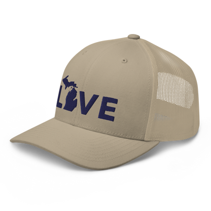 Michigan 'Love' Trucker Hat (Geometric Sans Font)