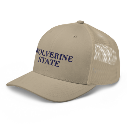 Michigan 'Wolverine State' Trucker Hat (Didone Font)