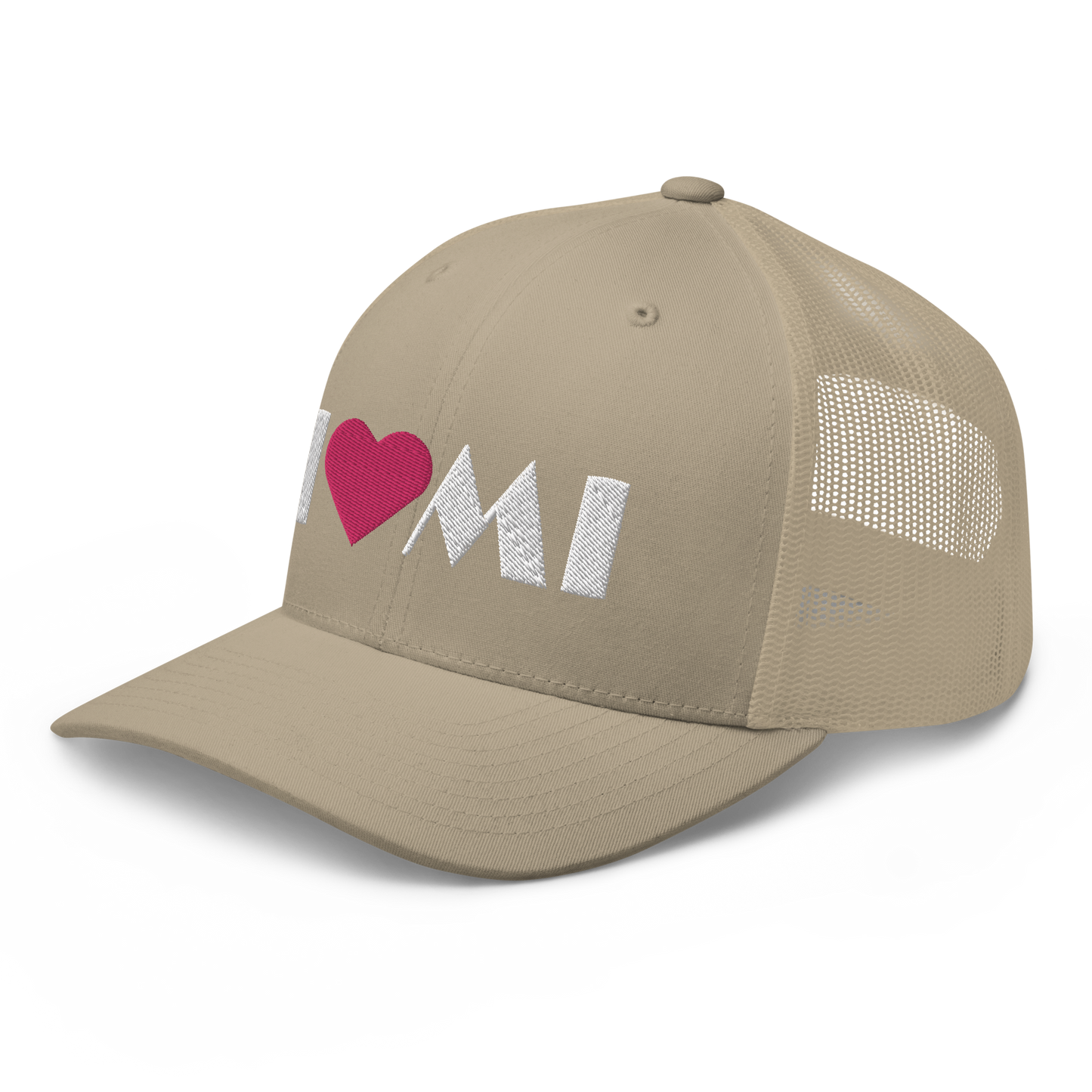 Michigan 'I ❤️ MI' Trucker Hat (Art Deco Font)