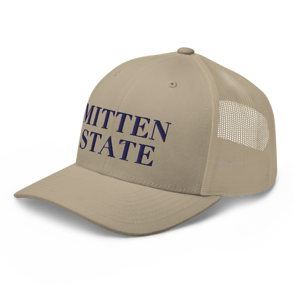 Michigan 'Mitten State' Trucker Hat (Didone Font)