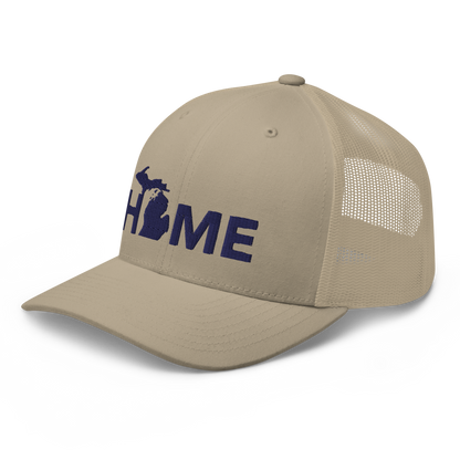 Michigan 'Home' Trucker Hat (Geometric Sans Font)