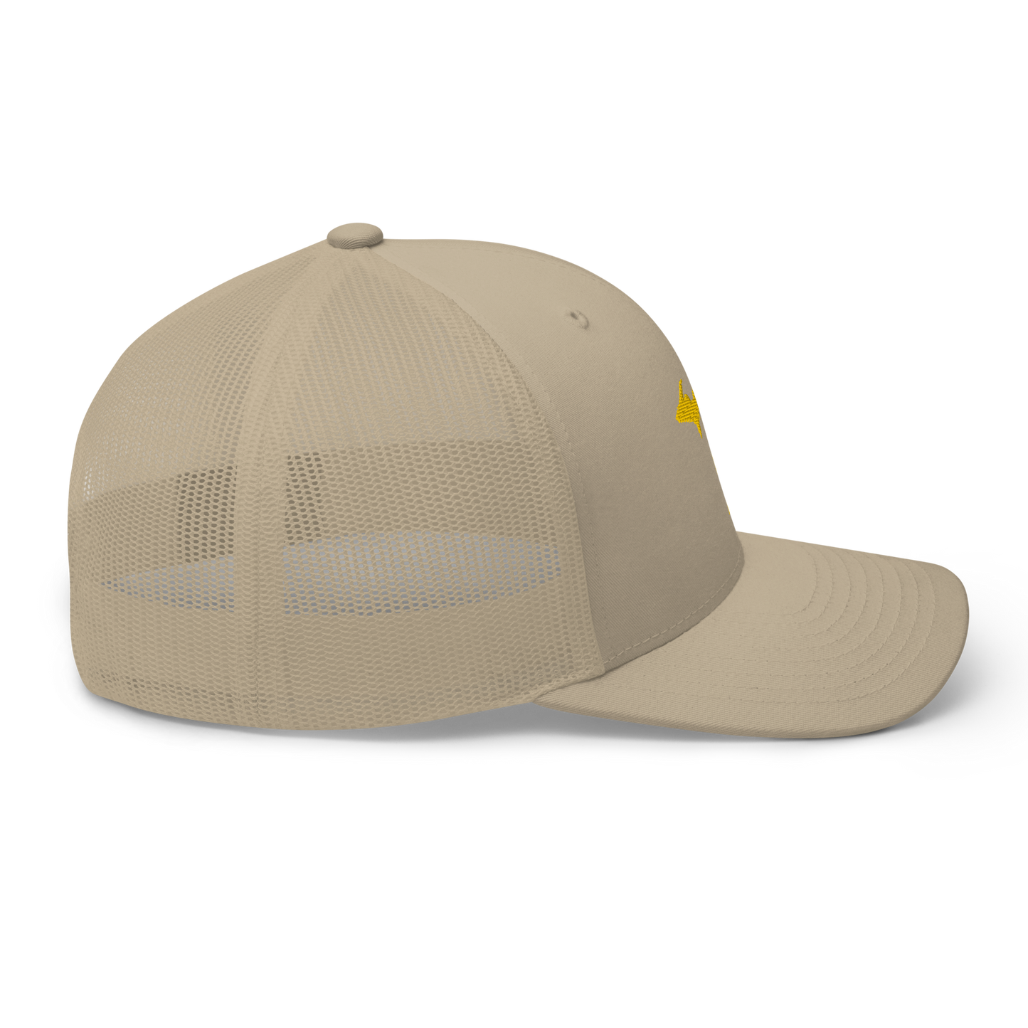 Michigan Trucker Hat (w/ Michigan Outline) | Gold Embroidery