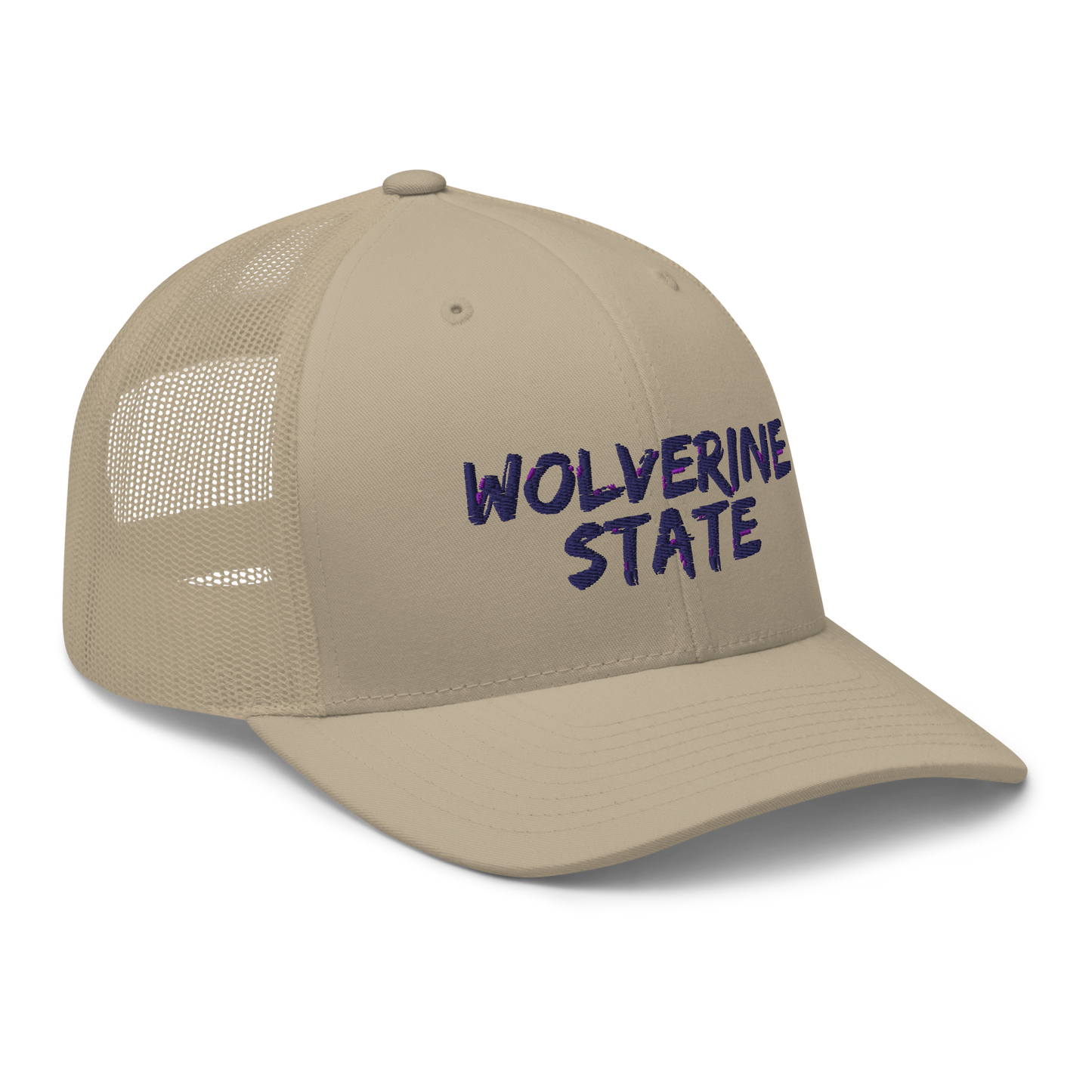 Michigan 'Wolverine State' Trucker Hat (Angry Brush Font)