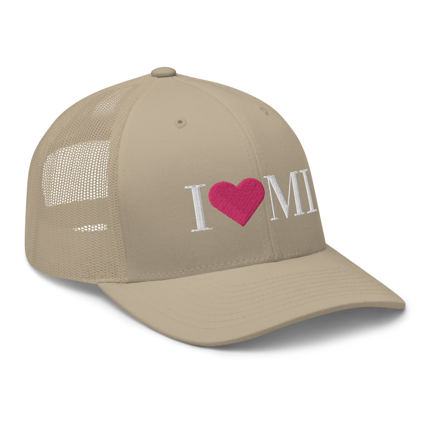 Michigan 'I ❤️ MI' Trucker Hat (Didone Font)