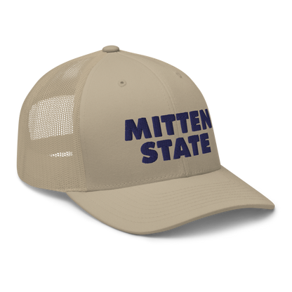 Michigan 'Mitten State' Trucker Hat (Geometric Sans Font)