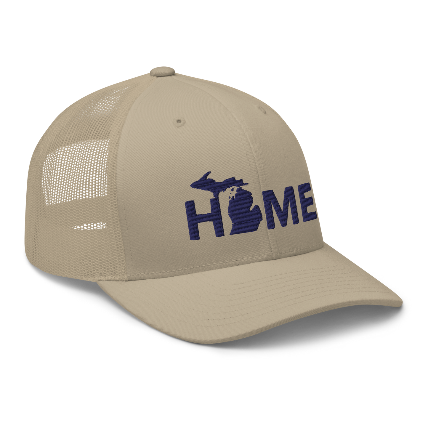 Michigan 'Home' Trucker Hat (Geometric Sans Font)