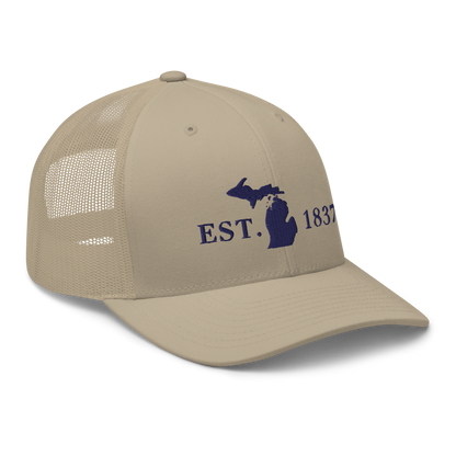 Michigan 'EST 1837' Trucker Hat (Didone Font)