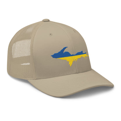 Michigan Upper Peninsula Trucker Hat (Ukraine Edition)