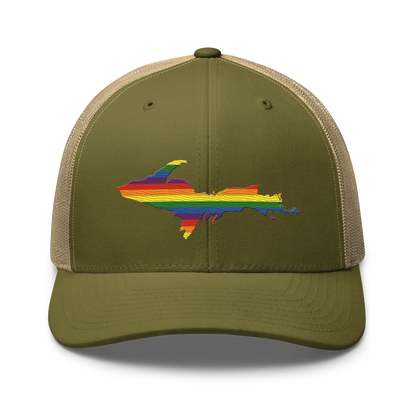 Michigan Upper Peninsula Trucker Hat (Pride Edition)