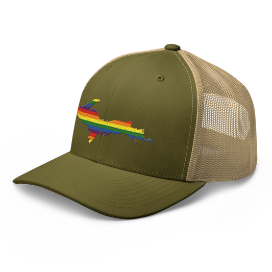 Michigan Upper Peninsula Trucker Hat (Pride Edition)