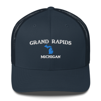 'Grand Rapids Michigan' Trucker Hat (w/ Michigan Outline)