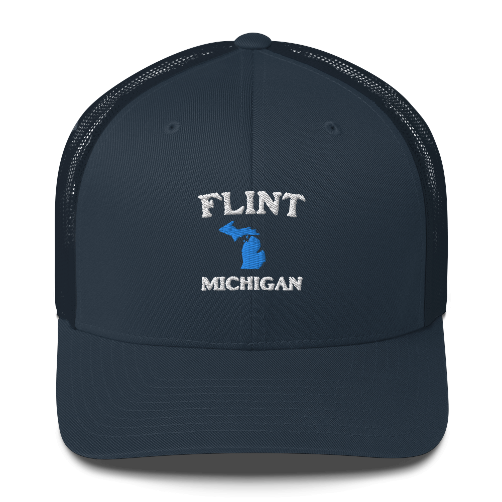 'Flint Michigan' Trucker Hat (w/ Michigan Outline)