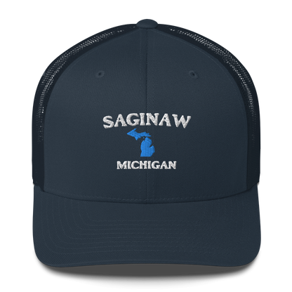 'Saginaw Michigan' Trucker Hat (w/ Michigan Outline)