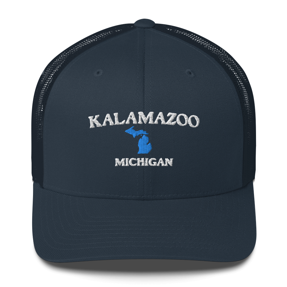 'Kalamazoo Michigan' Trucker Hat (w/ Michigan Outline)