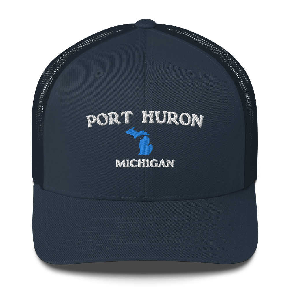 'Port Huron Michigan' Trucker Hat (w/ Michigan Outline)