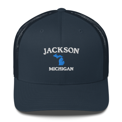 'Jackson Michigan' Trucker Hat (w/ Michigan Outline)