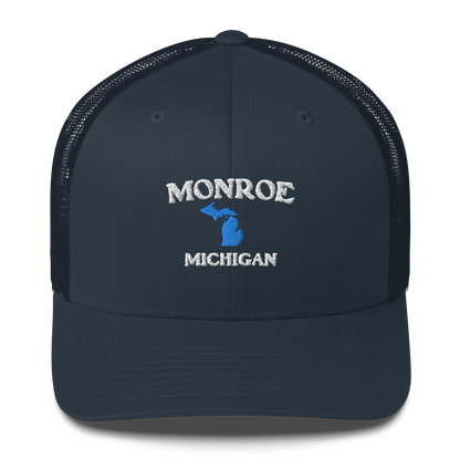 'Monroe Michigan' Trucker Hat (w/ Michigan Outline)