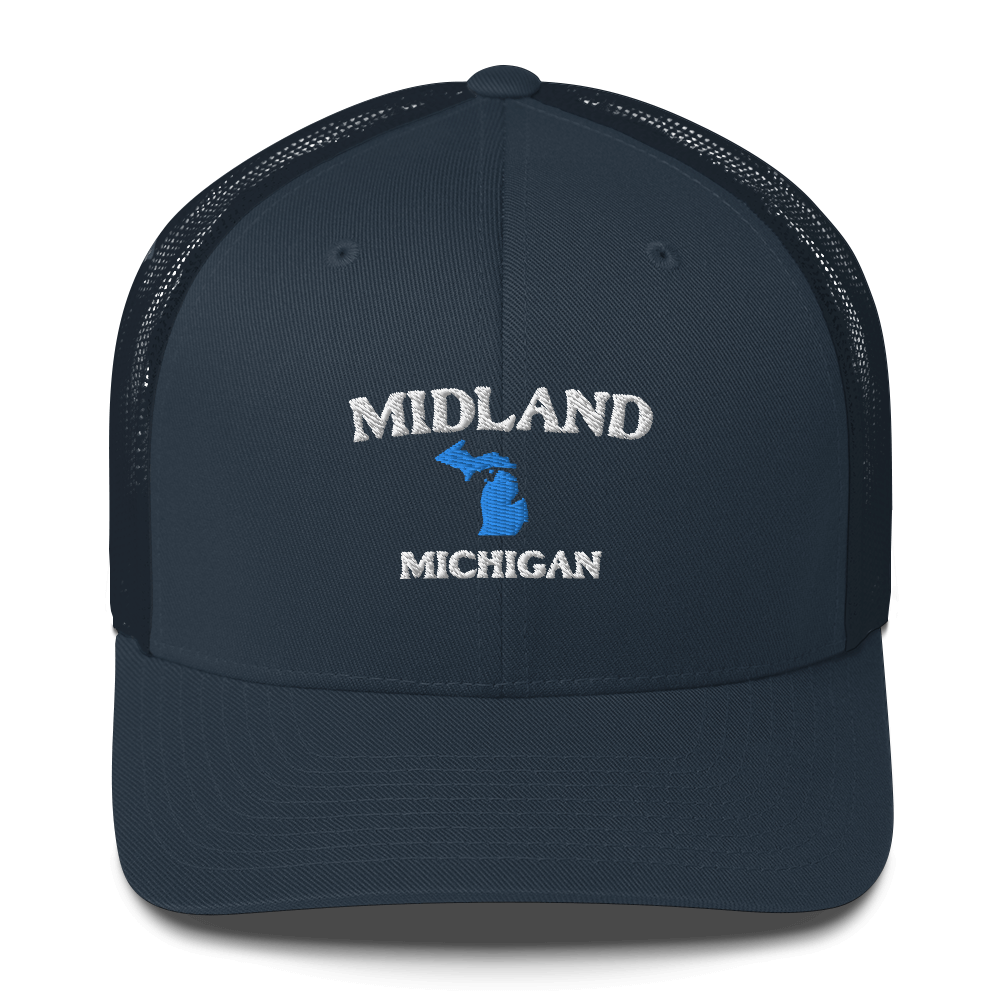 'Midland Michigan' Trucker Hat (w/ Michigan Outline)