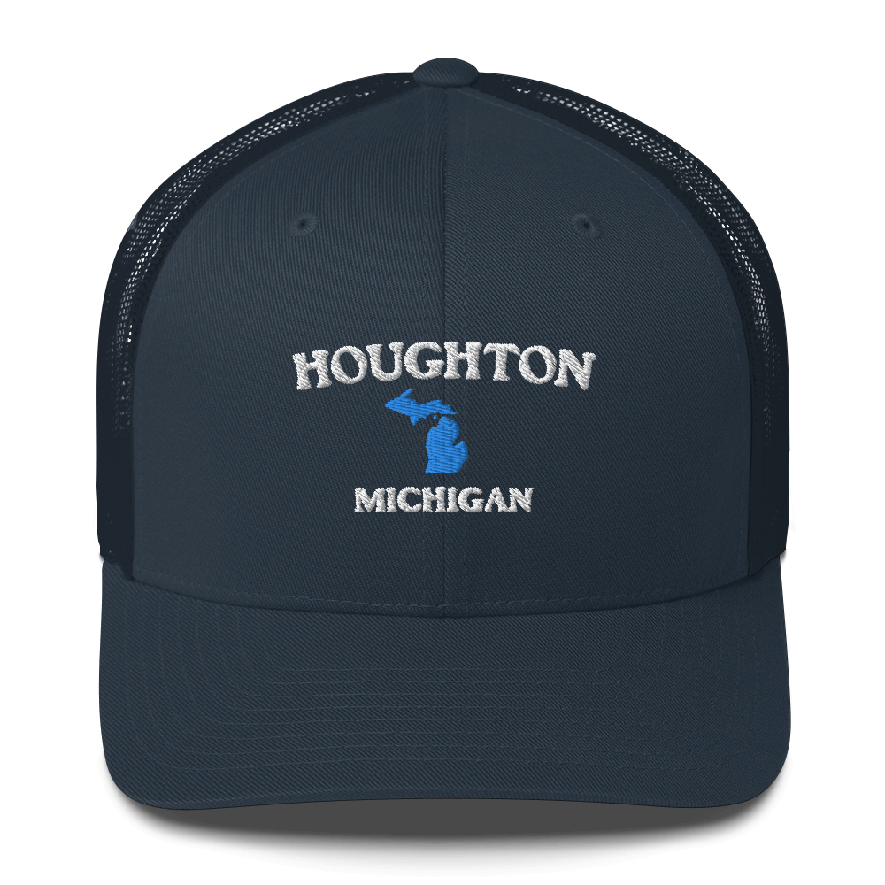 'Houghton Michigan' Trucker Hat (w/ Michigan Outline)