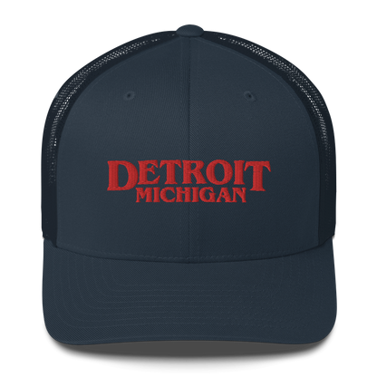 'Detroit Michigan' Trucker Hat (1980s Drama Parody)