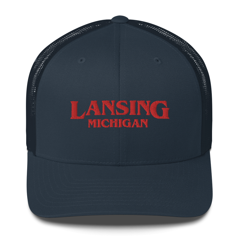 'Lansing Michigan' Trucker Hat (1980s Drama Parody)