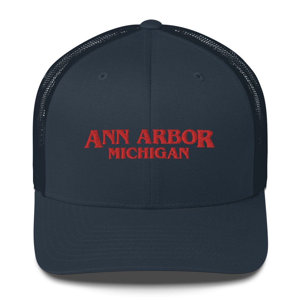 'Ann Arbor Michigan' Trucker Hat (1980s Drama Parody)