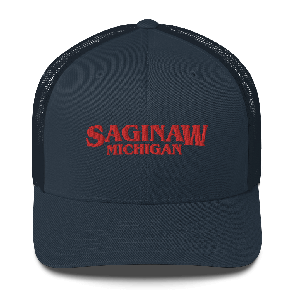 'Saginaw Michigan' Trucker Hat (1980s Drama Parody)