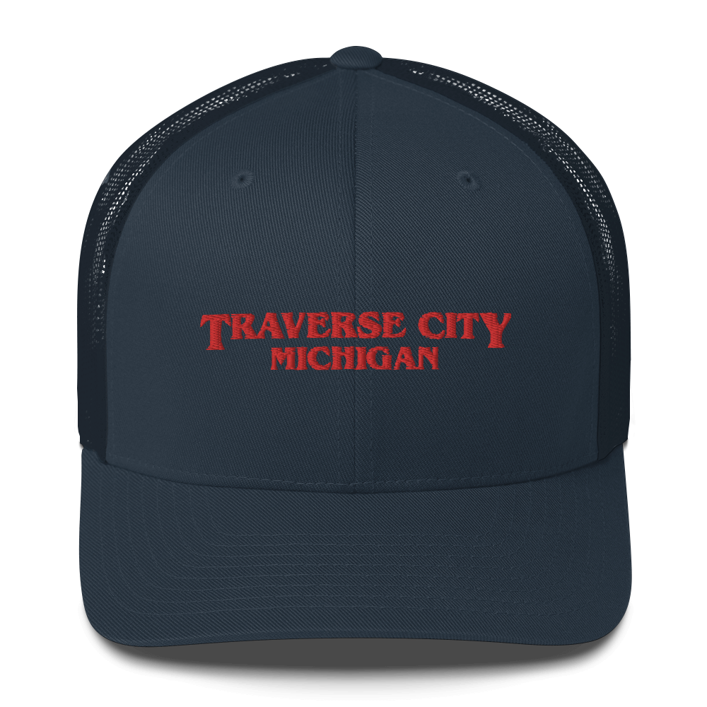 'Traverse City Michigan' Trucker Hat (1980s Drama Parody)