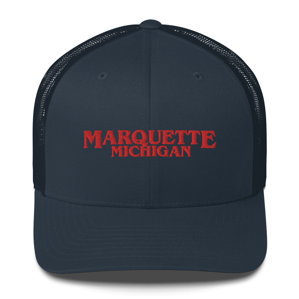 'Marquette Michigan' Trucker Hat (1980s Drama Parody)