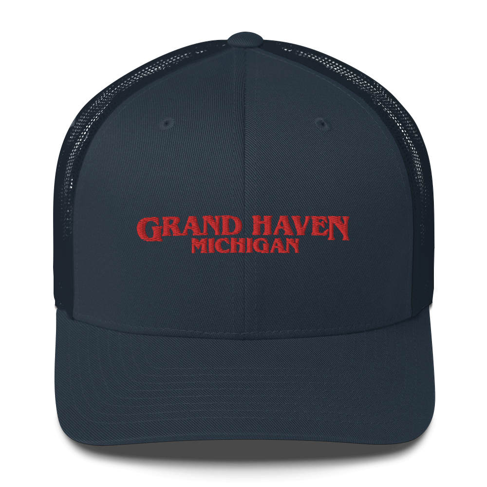 'Grand Haven Michigan' Trucker Hat (1980s Drama Parody)