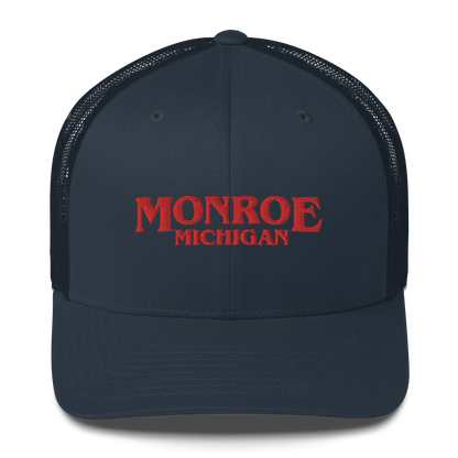 'Monroe Michigan' Trucker Hat (1980s Drama Parody)