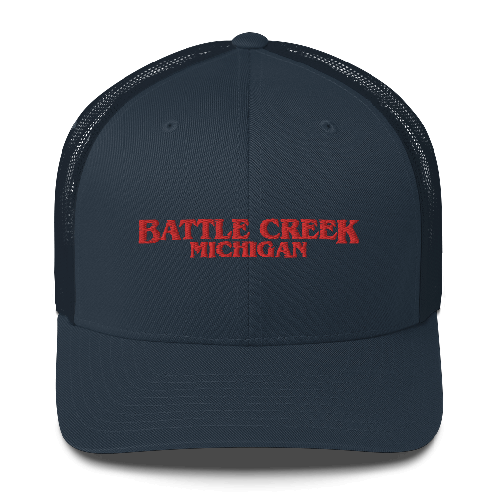 'Battle Creek Michigan' Trucker Hat (1980s Drama Parody)