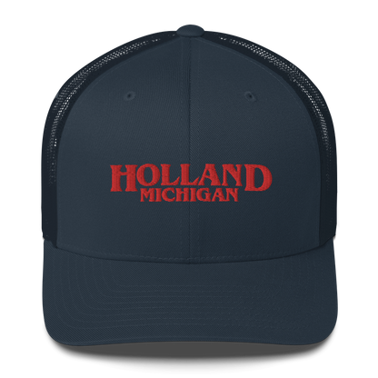 'Holland Michigan' Trucker Hat (1980s Drama Parody)