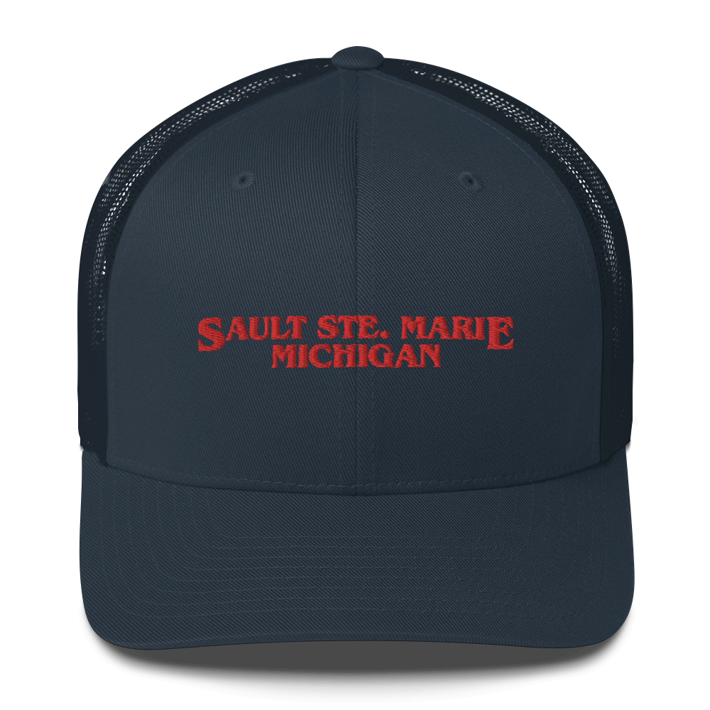 'Sault Ste. Marie Michigan' Trucker Hat (1980s Drama Parody)