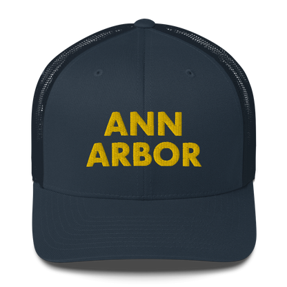 'Ann Arbor' Trucker Hat | Gold Embroidery