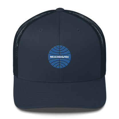 'Michigan' Trucker Hat (Retro Airline Parody)