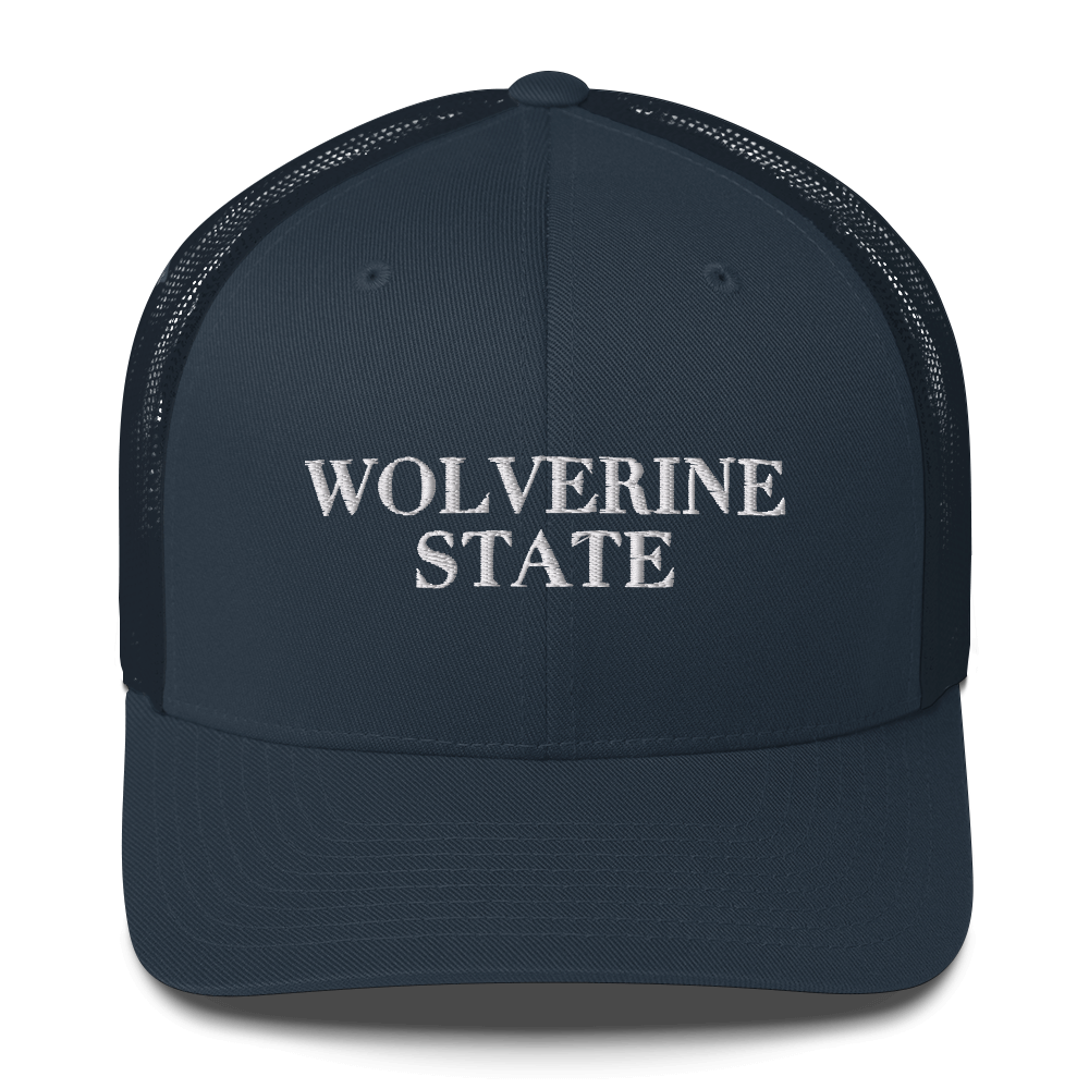 Michigan 'Wolverine State' Trucker Hat (Didone Font)