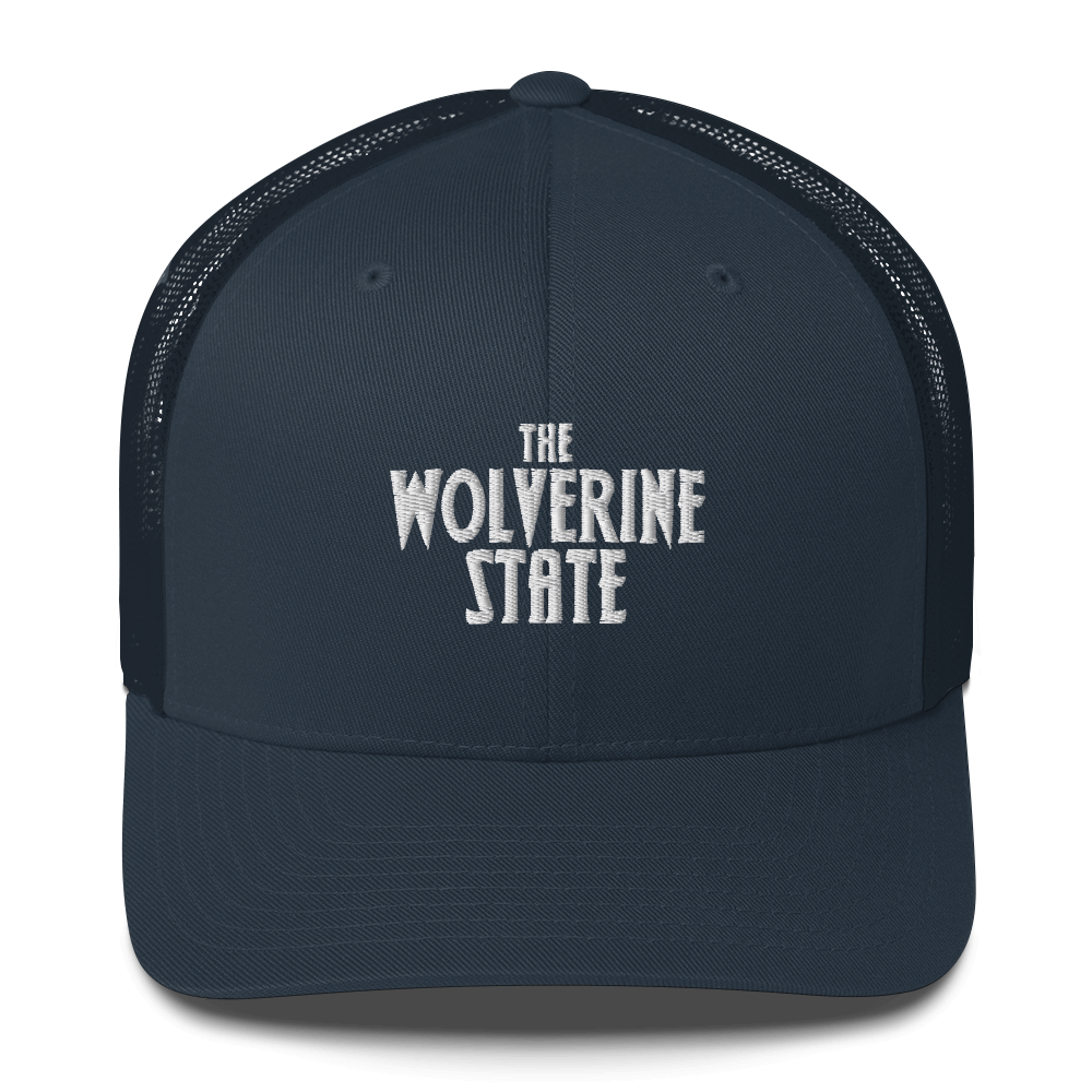 Michigan 'The Wolverine State' Trucker Hat (Vicious Mustelid Font)