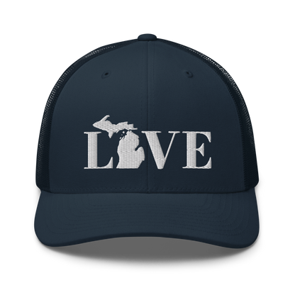 Michigan 'Love' Trucker Hat (Didone Font)