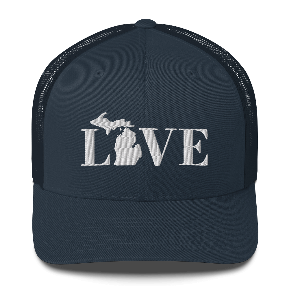 Michigan 'Love' Trucker Hat (Didone Font)