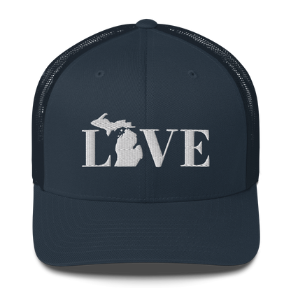 Michigan 'Love' Trucker Hat (Didone Font)