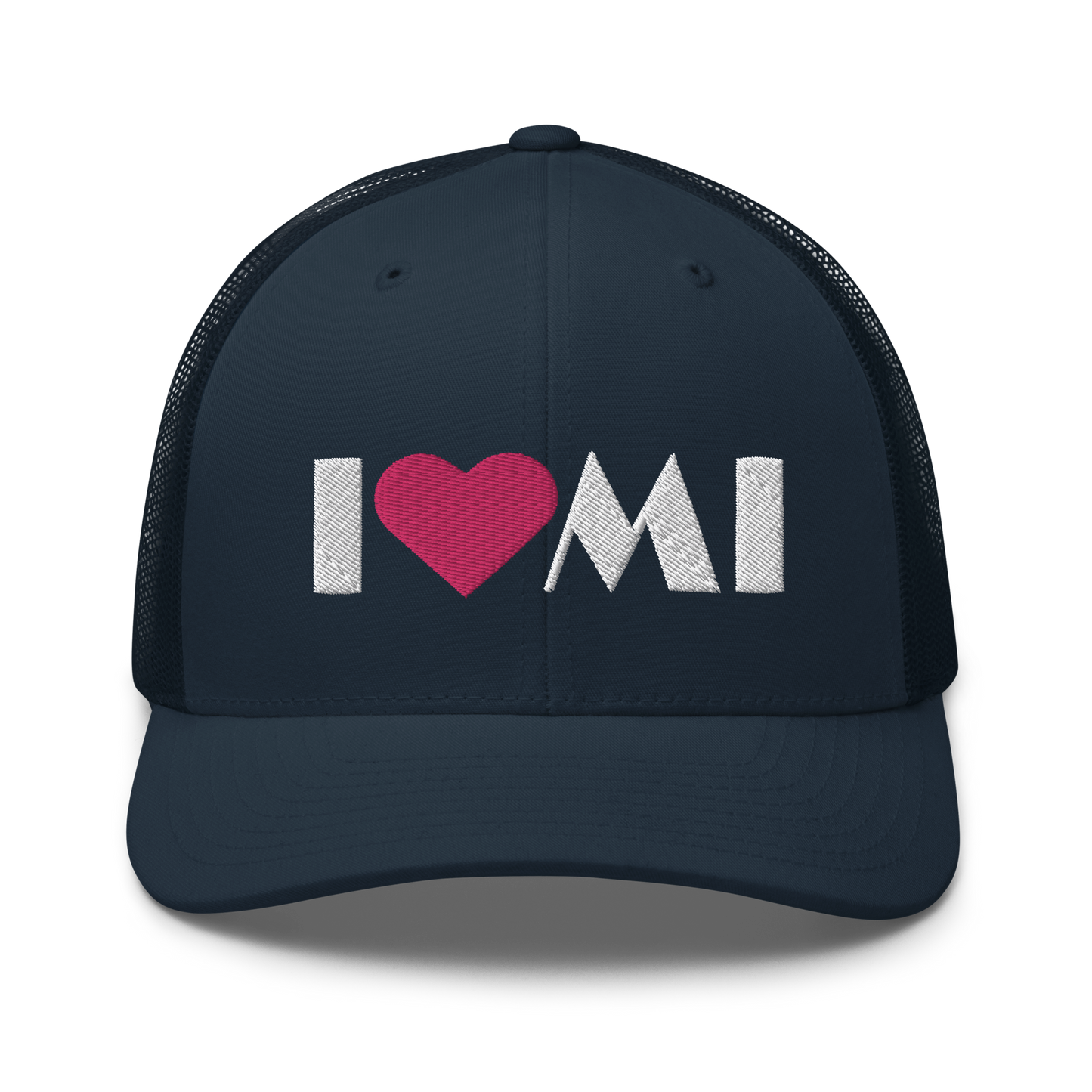 Michigan 'I ❤️ MI' Trucker Hat (Art Deco Font)