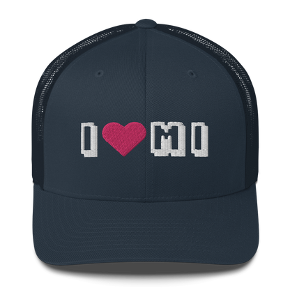 Michigan 'I ❤️ MI' Trucker Hat (Arcade Font)