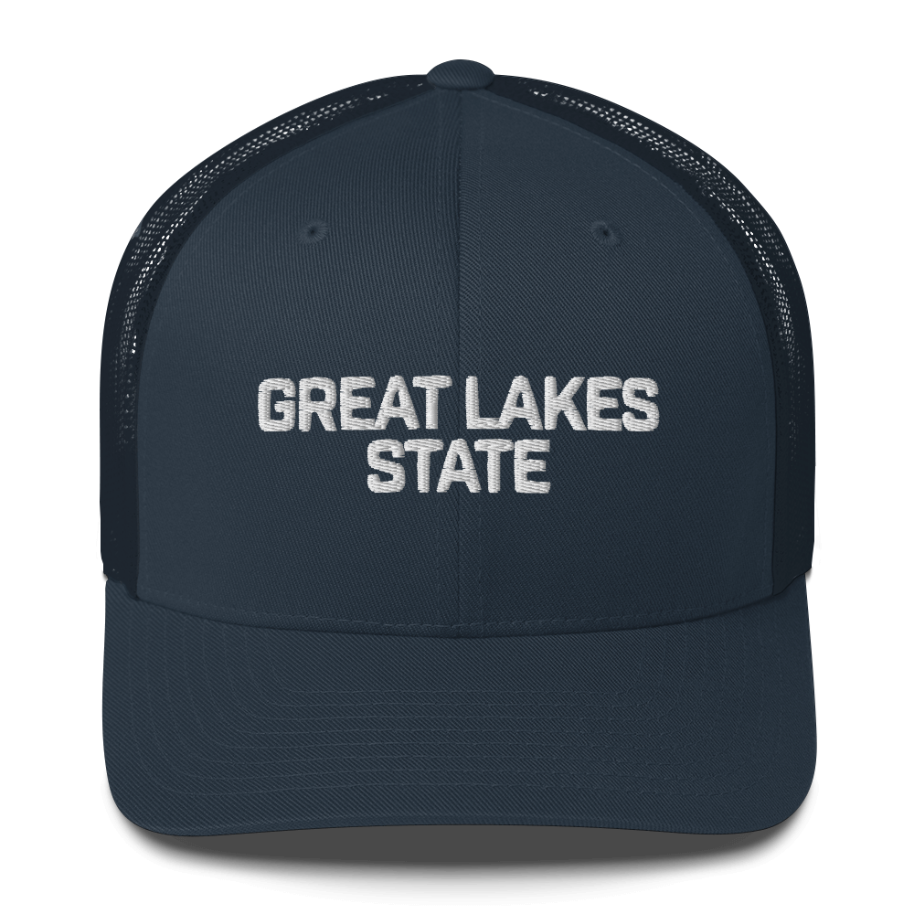 Michigan 'Great Lakes State' Trucker Hat (Maritime Font)