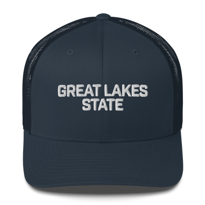 Michigan 'Great Lakes State' Trucker Hat (Maritime Font)