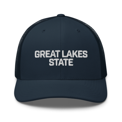 Michigan 'Great Lakes State' Trucker Hat (Maritime Font)