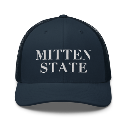 Michigan 'Mitten State' Trucker Hat (Didone Font)