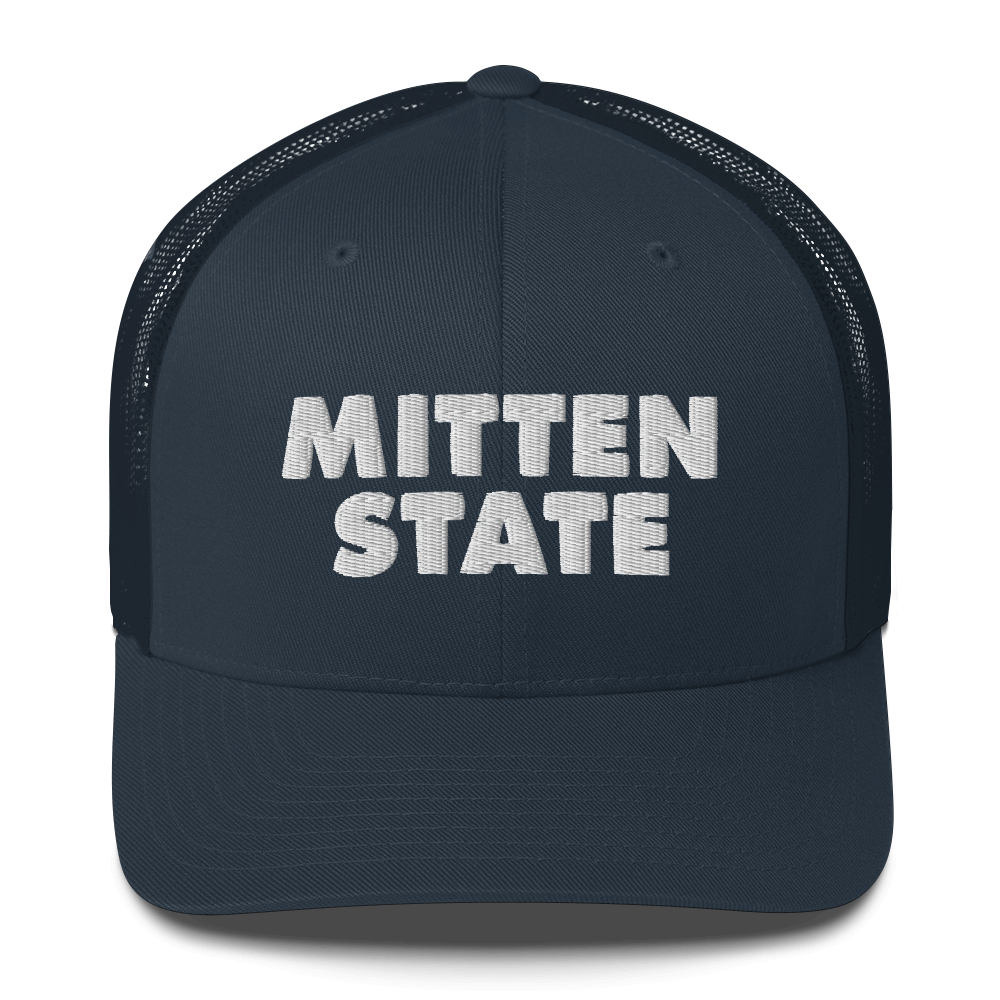 Michigan 'Mitten State' Trucker Hat (Geometric Sans Font)