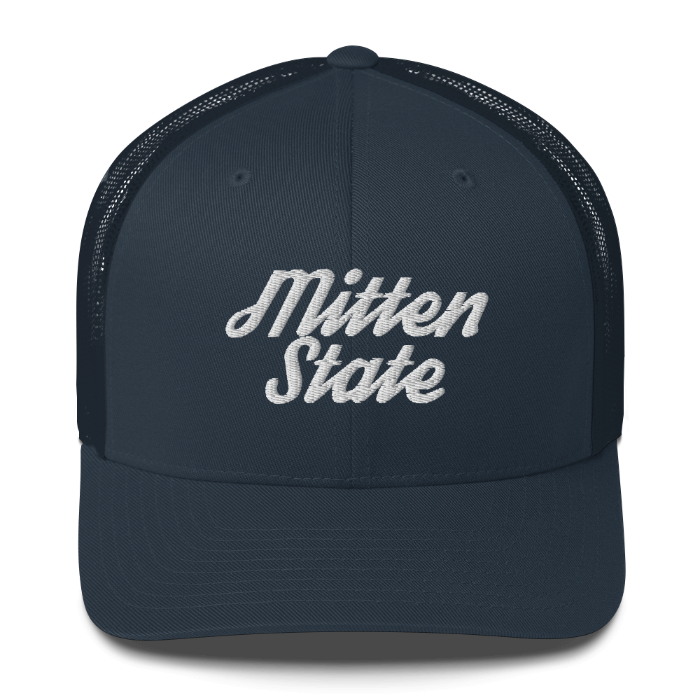 Michigan 'Mitten State' Trucker Hat (Script Font)