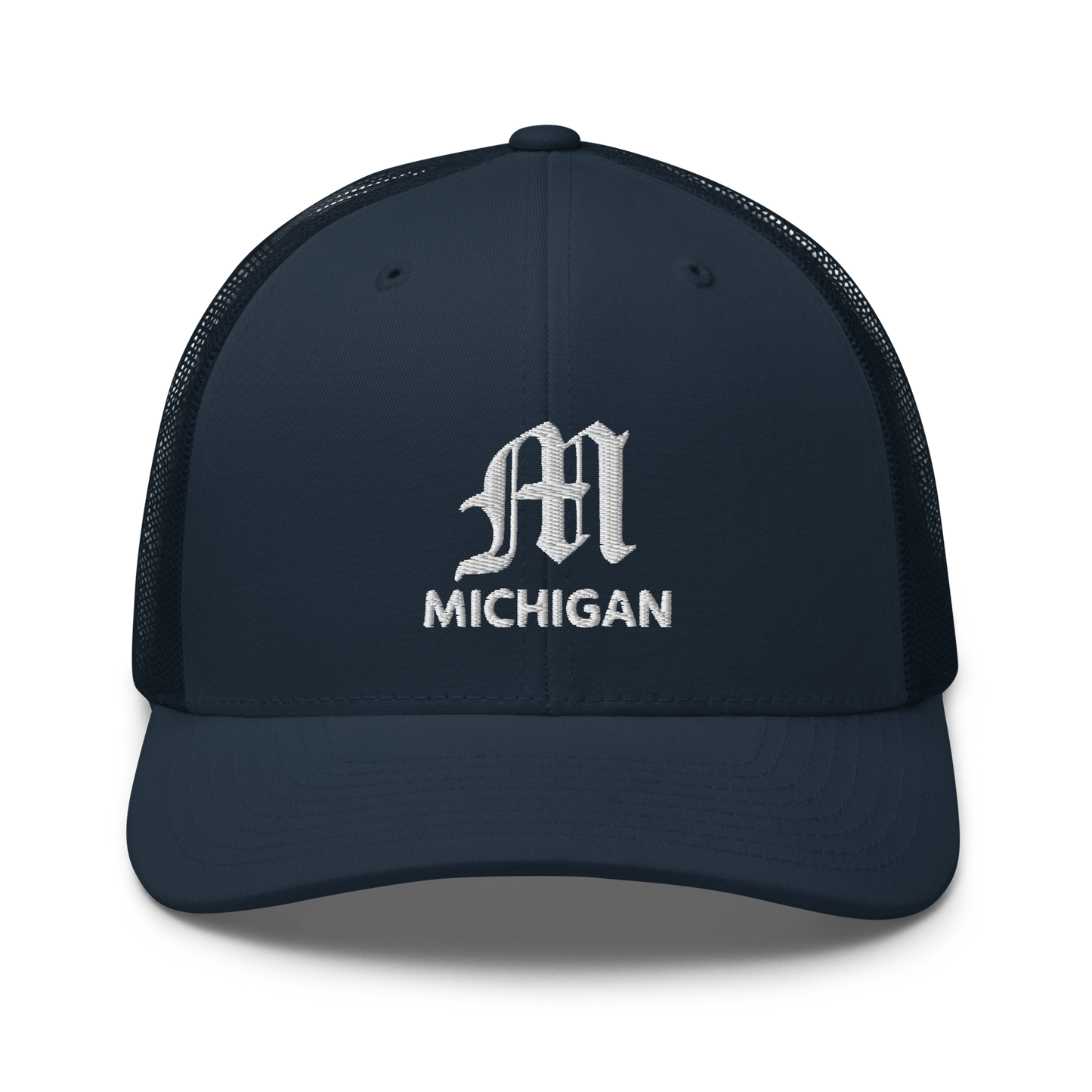 'Michigan' Trucker Hat (w/ Old English 'M')